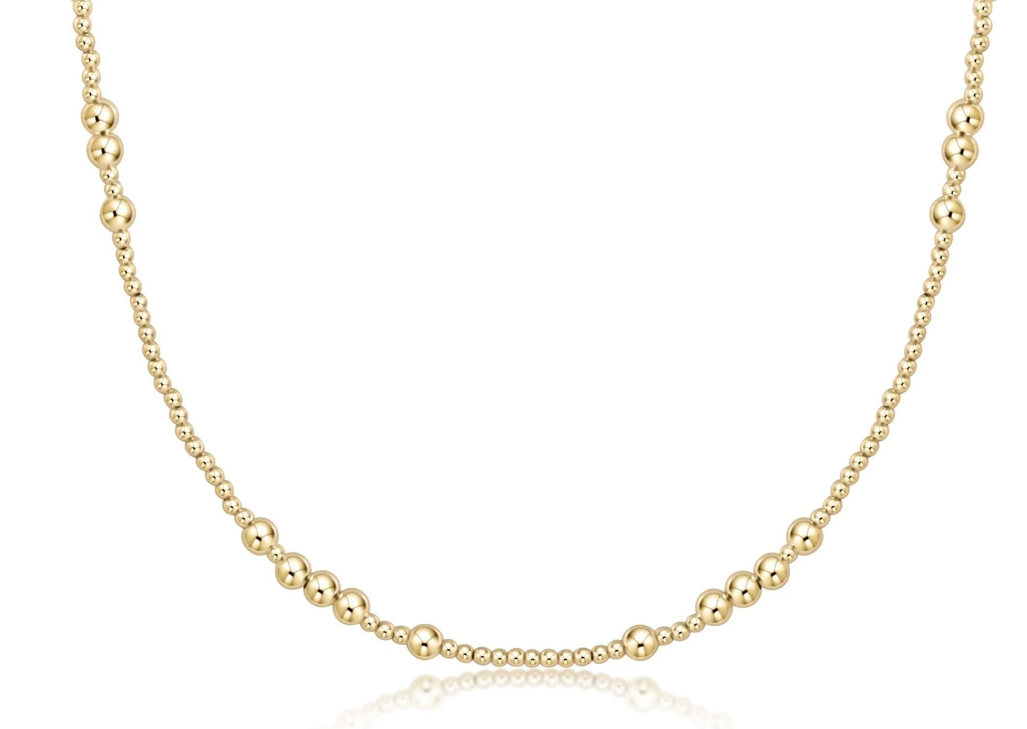 enewton 15" Choker beaded necklace - hope unwritten gold 4mm