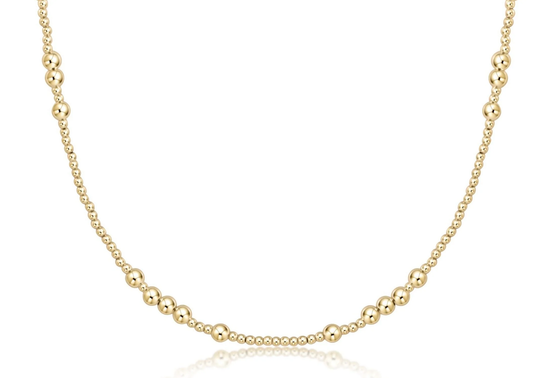 enewton 15" Choker beaded necklace - hope unwritten gold 4mm