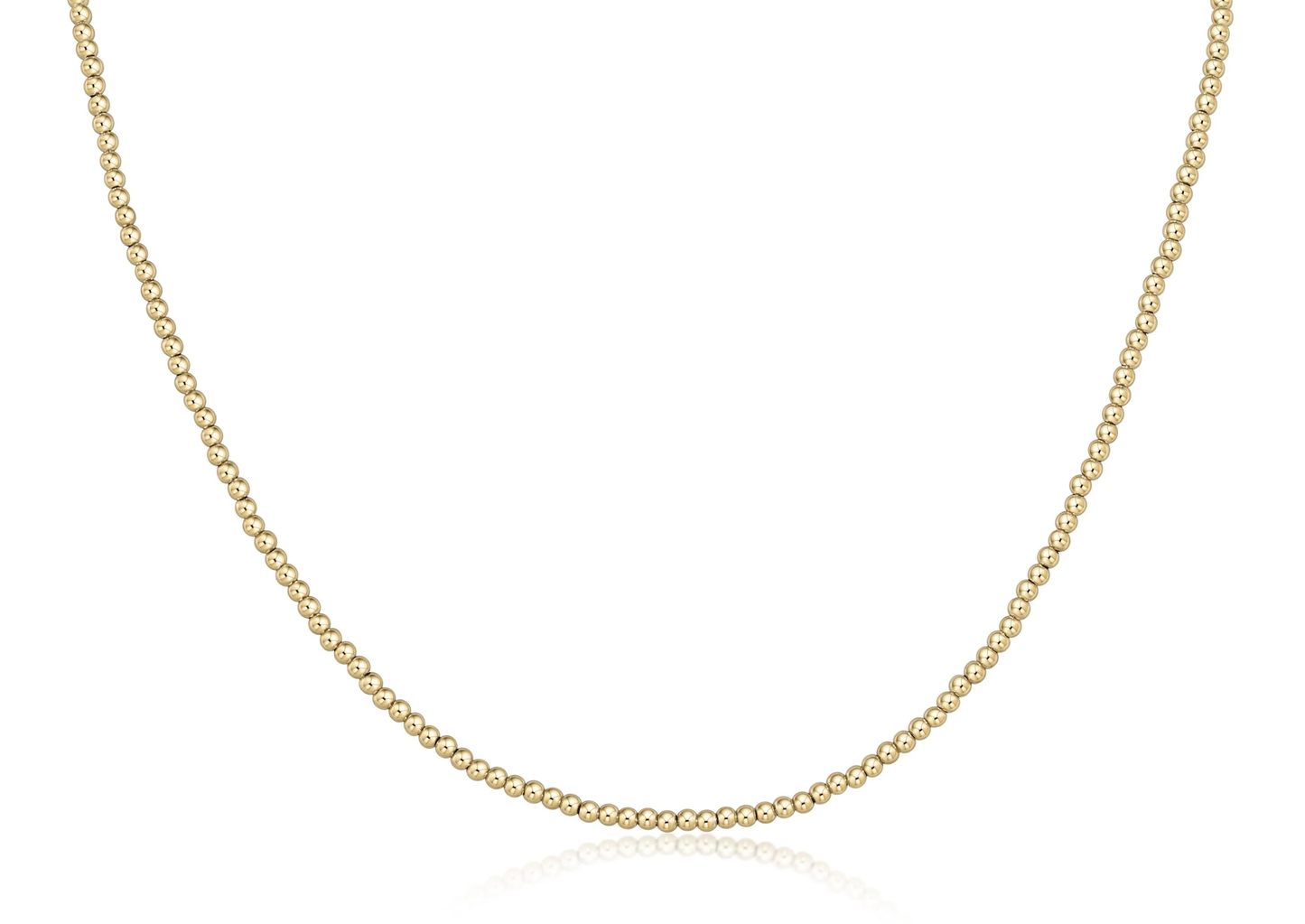 enewton 15" Choker beaded necklace - Classic Gold 2.5mm