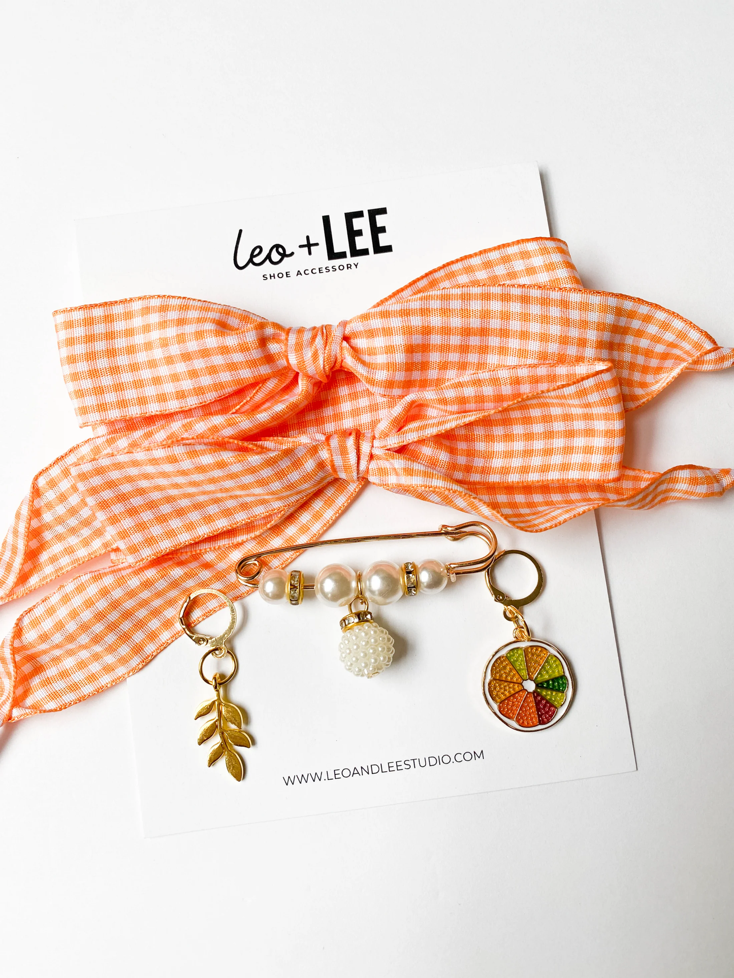 Leo and Lee Studios Gingham and Houndstooth Shoelace & Charms Pack