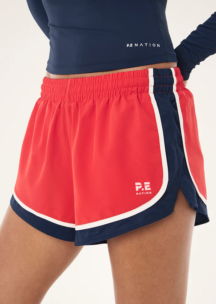 P.E. Nation Stride Short in College Red