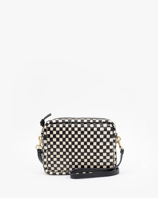 Clare V. Midi Sac - Woven Checker