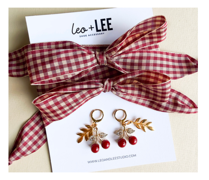 Leo and Lee Studios Gingham and Houndstooth Shoelace & Charms Pack