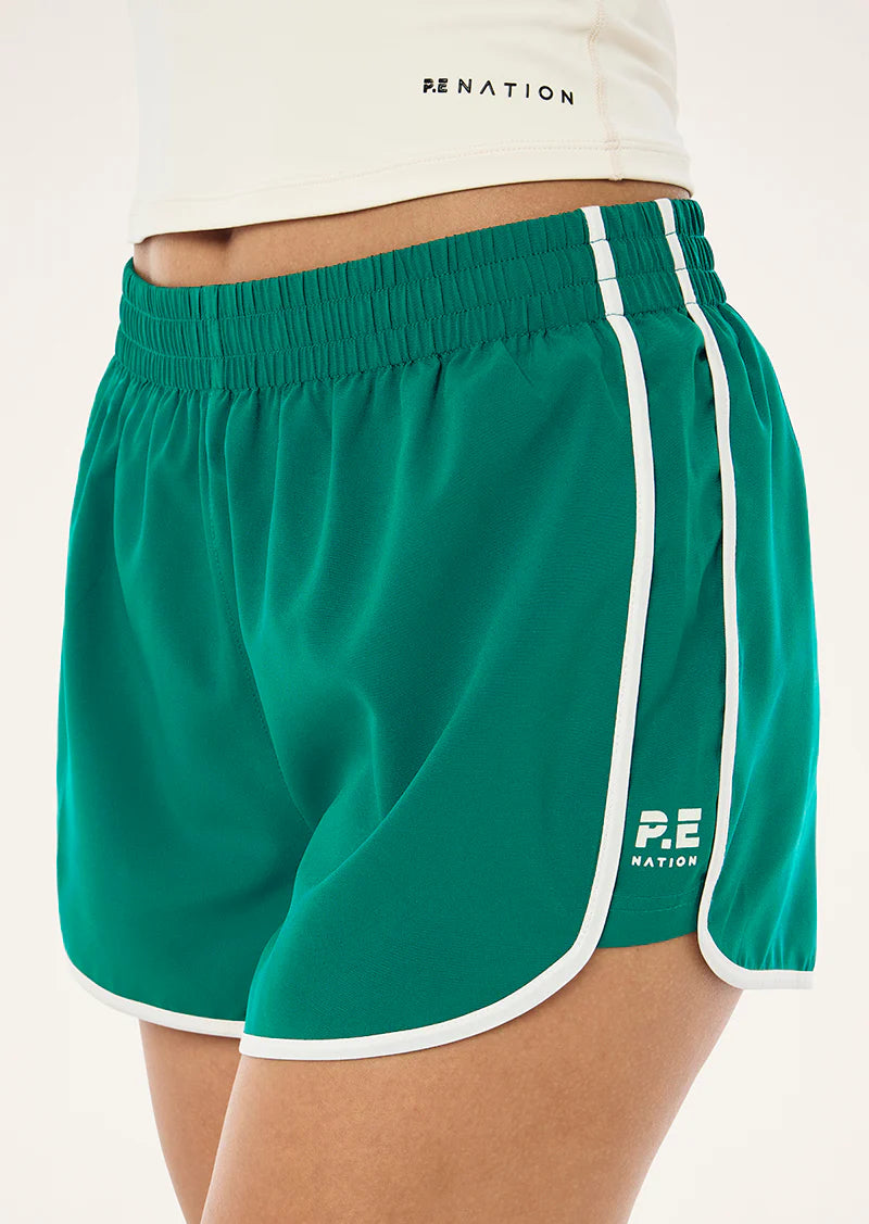 P.E. Nation Preset Short In College Green & Whisper White