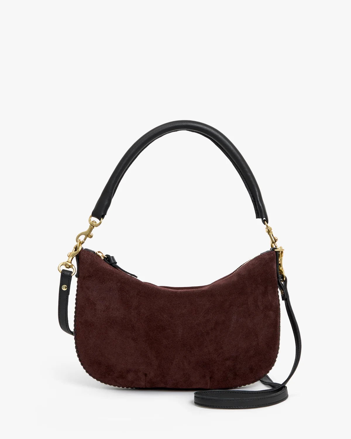 Clare V. Petit Moyen Messenger - Truffle Suede