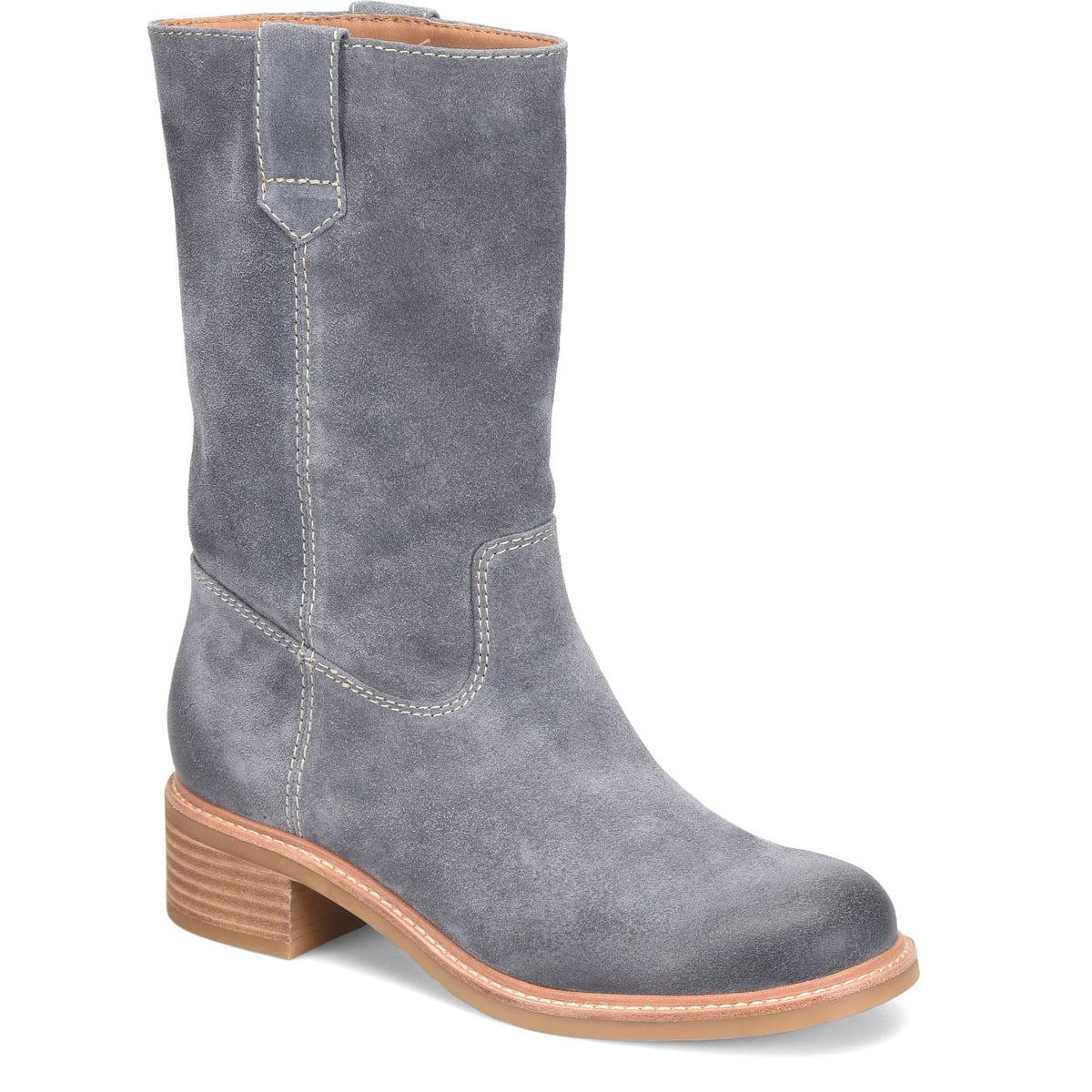 Sofft Tabitha Mid-Height Boot - Washed Indigo Suede