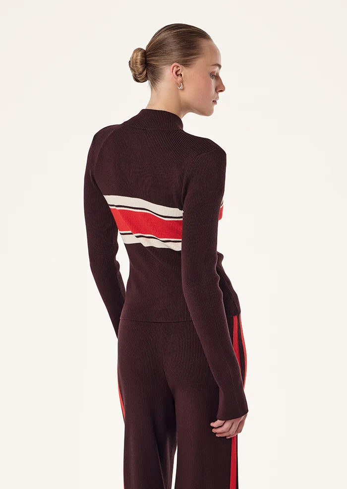 P.E Nation Solar Knit Jacket Dark Plum