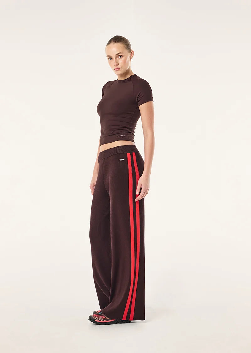 P.E Nation Solar Knit Pant Dark Plum