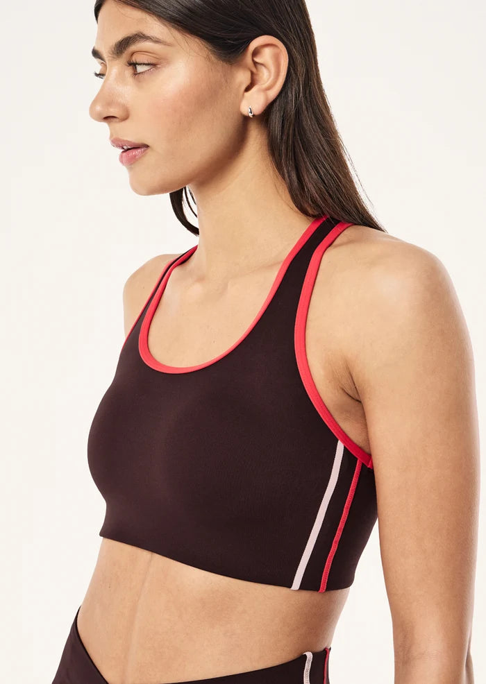 P.E Nation Stellar Sports Bra Dark Plum/Strawberry