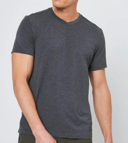 MPG V-Neck Short Sleeve Shirt Charcoal
