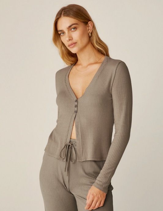 Beyond Yoga  Well Traveled Cardigan Oyster