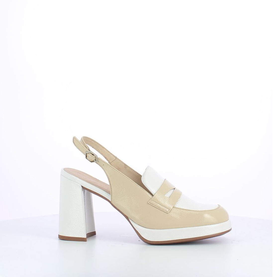 Wonders Bicolor Amelia Moccasin Natural