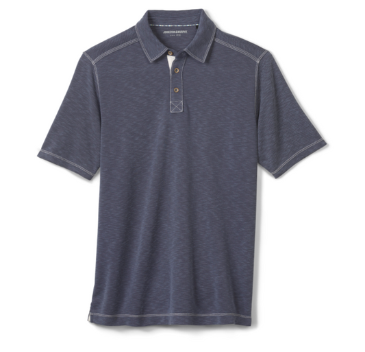 Men's Johnston & Murphy Vintage Slub Polo Navy