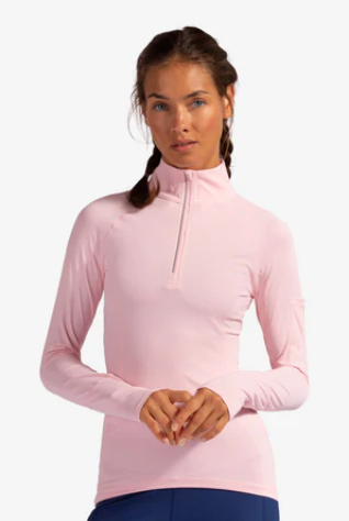 Bloq UV Women’s Mock Zip Top Tickle Me Pink