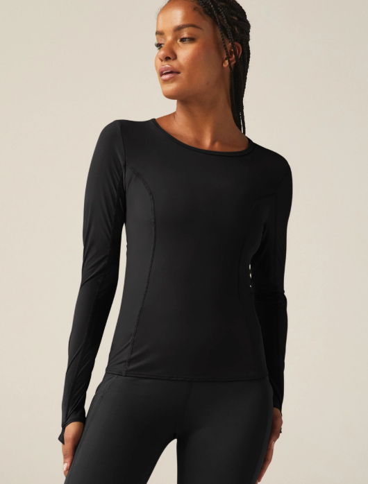 Beyond Yoga POWERBEYOND™ Lite Airshield Long Sleeve Top Black