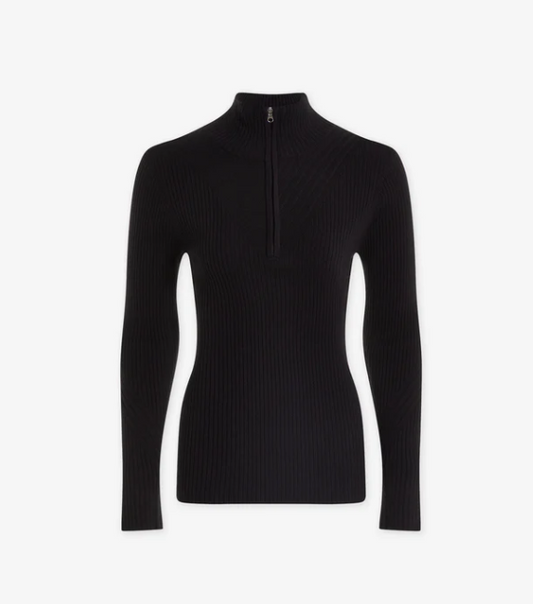 Varley Demi 2.0 1/2 Zip Knit Black