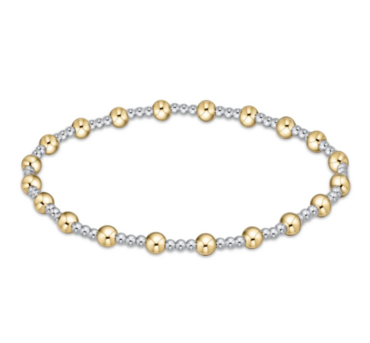 enewton Classic Sincerity Pattern 4mm Bead Bracelet-Mixed Metals