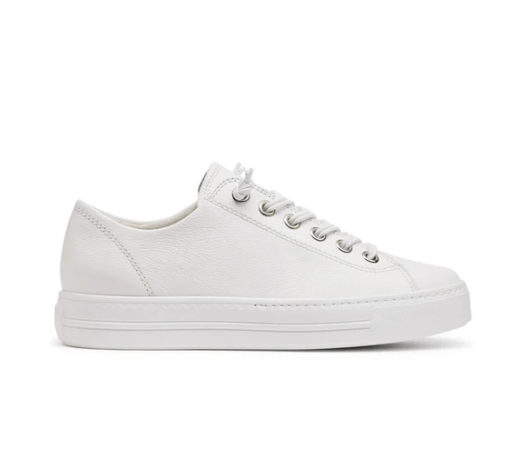 Paul Green Hadley Sneaker White and Silver Leather
