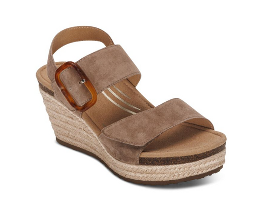 Aetrex Ashley Arch Support Wedge - Taupe
