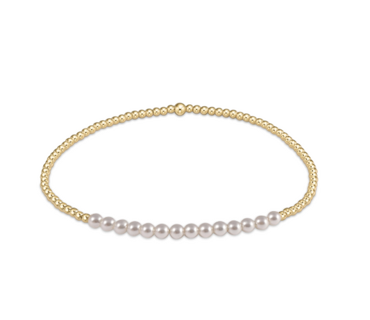 enewton Gold Bliss 2mm Bead Bracelet Pearl