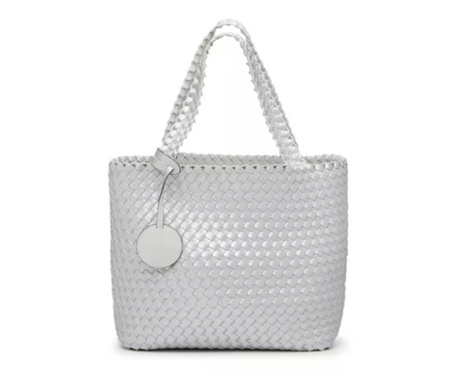 Ilse Jacobsen Reversible Tote White/Ivory Weave
