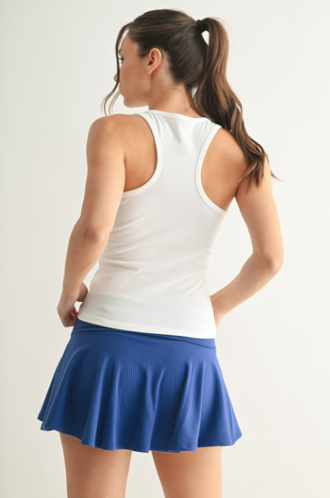 Sweet Soles Scoop Neck Ribbed Tank Top - Ivory