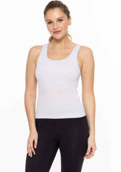 Sweet Soles Seamless Ribbed Tank Top White