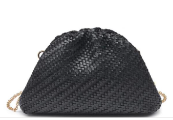 WOVEN HALF MOON SERENA CROSSBODY BAG