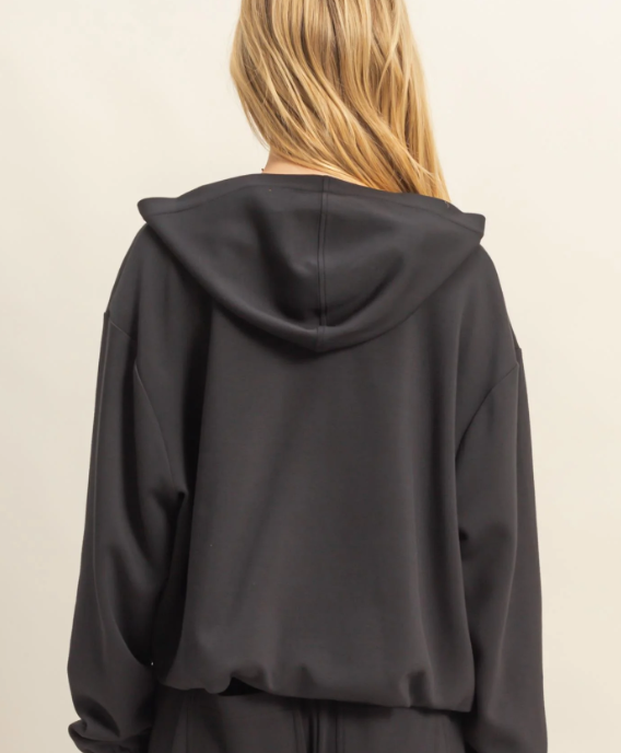Sweet Soles Zip Front Hoodie Black