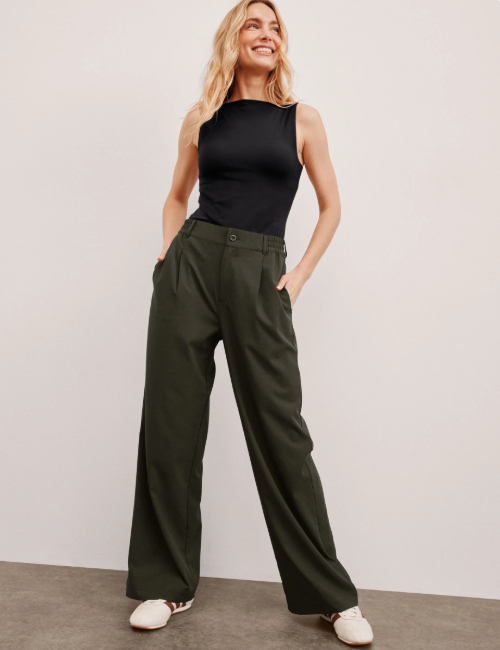 Beyond Yoga Status Wide Leg Olive