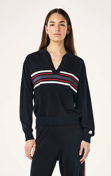 P.E. Nation Collar Knit Dark Sapphire