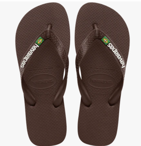 Havaianas Women's Brazil Logo Flip Flop - Dark Brown