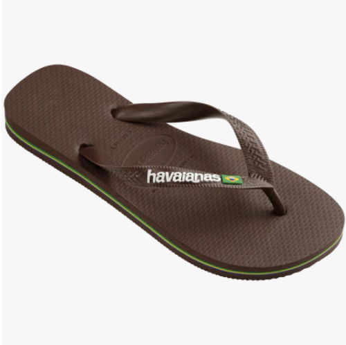 Havaianas Women's Brazil Logo Flip Flop - Dark Brown