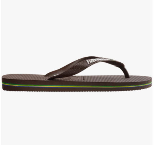 Havaianas Women's Brazil Logo Flip Flop - Dark Brown