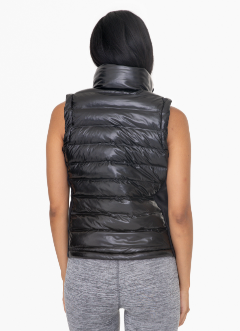 Sweet Soles High Neck Padded Puffer Vest Black