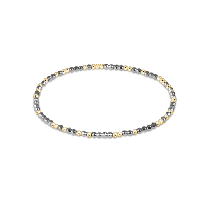 enewton Hope Unwritten Faceted Hematite 2mm Bead Bracelet (Fall/Winter Gems)