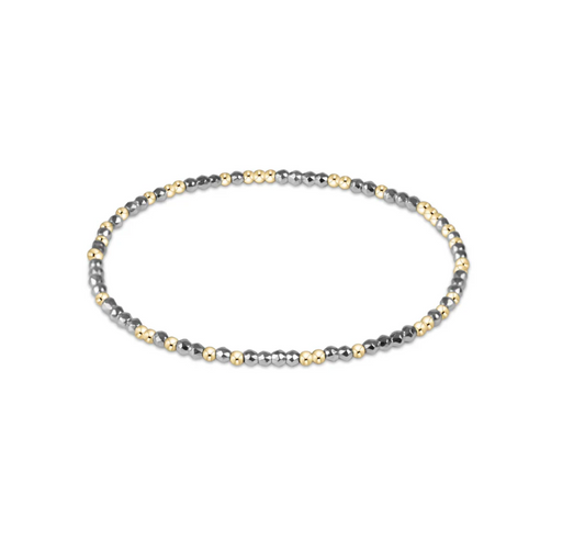 enewton Hope Unwritten Faceted Hematite 2mm Bead Bracelet (Fall/Winter Gems)