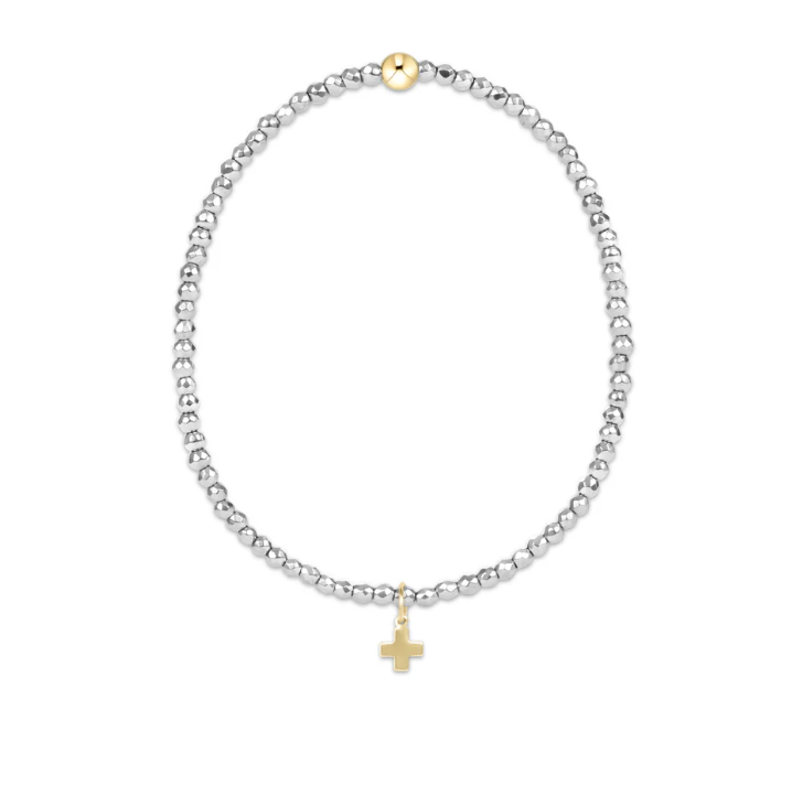 enewton Hematite 2mm Bead Bracelet - Signature Cross
