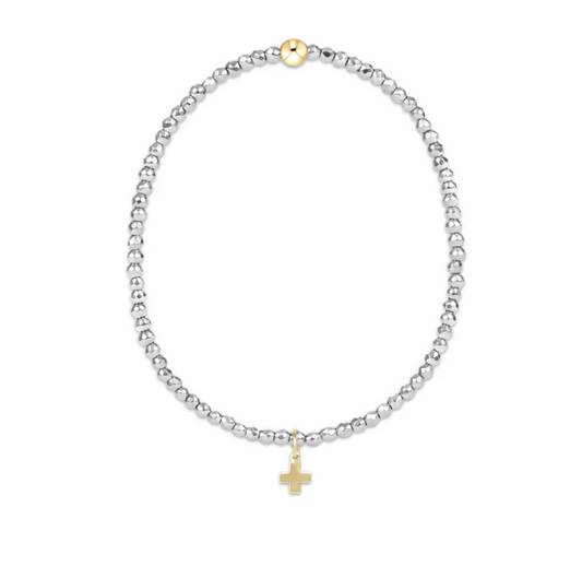 enewton Hematite 2mm Bead Bracelet - Signature Cross