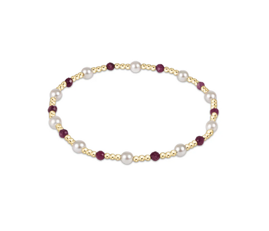 Enewton Pearl Sincerity Pattern 4mm Bead Bracelet - Ruby