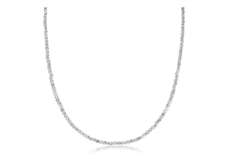 enewton 15" Choker Silver Faceted Hematite 2mm Bead