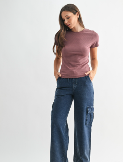 Sweet Soles Short Sleeved RIbbed Tee - Various