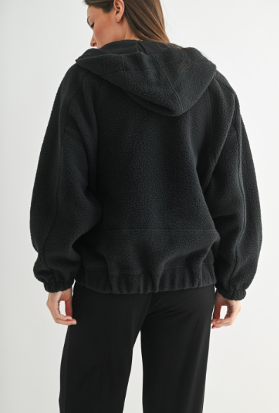 Sweet Soles Alpine Fleece Zip Up Hoodie Deep Navy