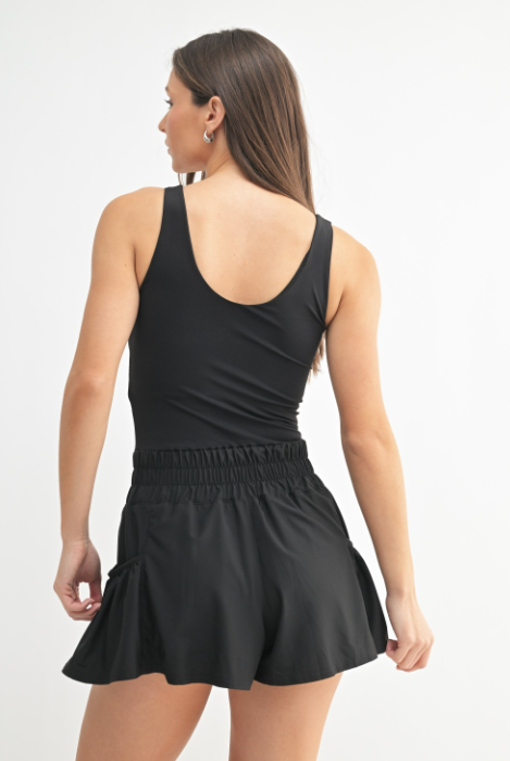 Sweet Soles Flounce & Flow Romper | Black