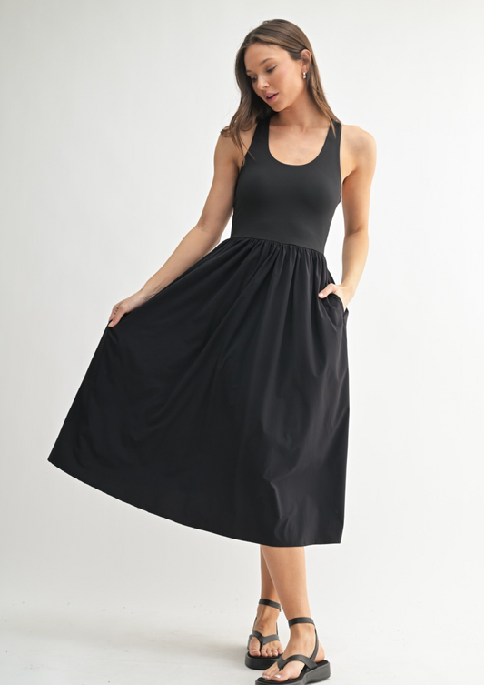 Sweet Soles Breeze Rib Dress Black