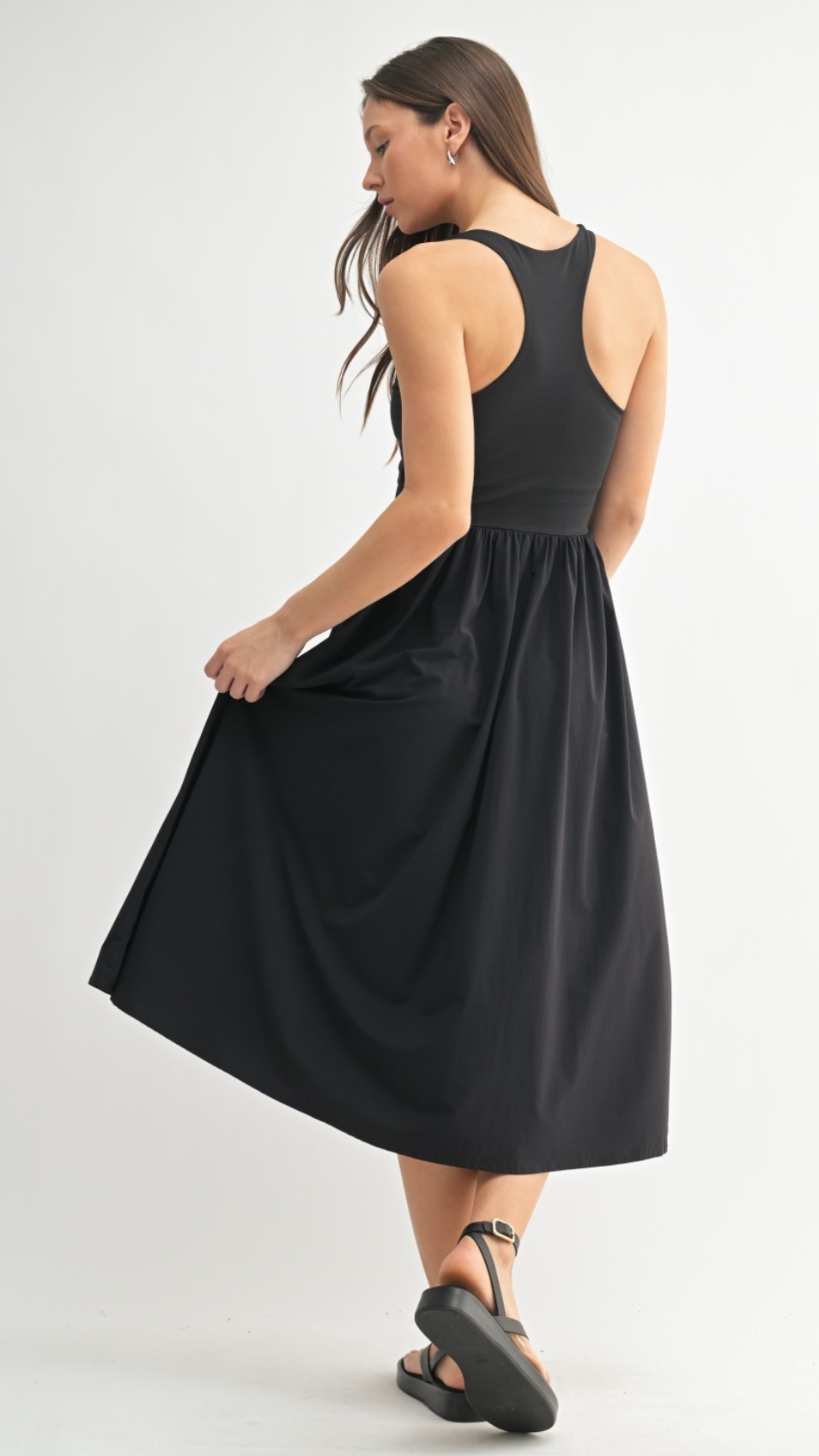 Sweet Soles Breeze Rib Dress Black