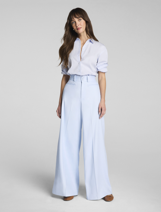 SPANX® Spanxsupersmooth™ Easybreezy 360 Cotton Linen Super Wide Leg Pant in Summit
