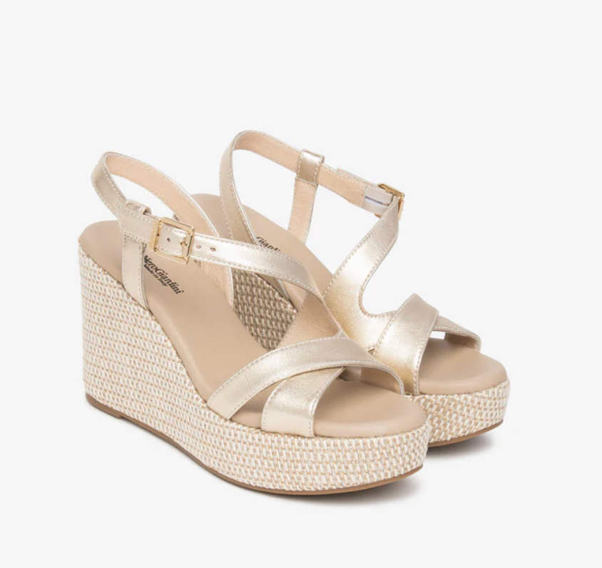 NeroGiardini Leather Sandal Gold