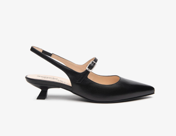 NeroGiardini Leather Slingback Black
