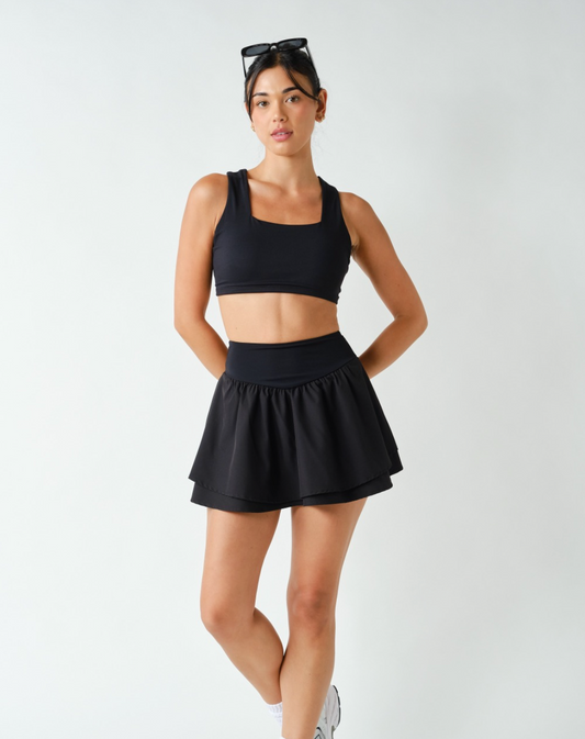 Sweet Soles Breeze Flutter Skort - Black